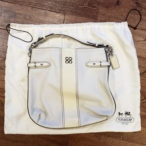 Coach White Leather Hobo Bag